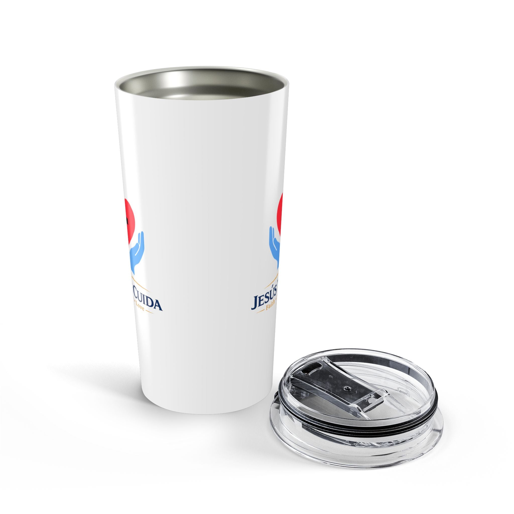 Christian 20oz Tumbler — Jesus Te Cura Faith Hope Love Travel Mug