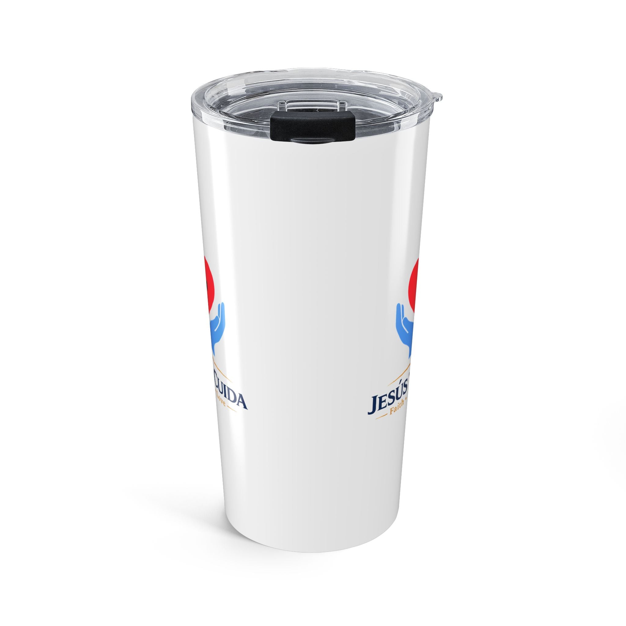 Christian 20oz Tumbler — Jesus Te Cura Faith Hope Love Travel Mug