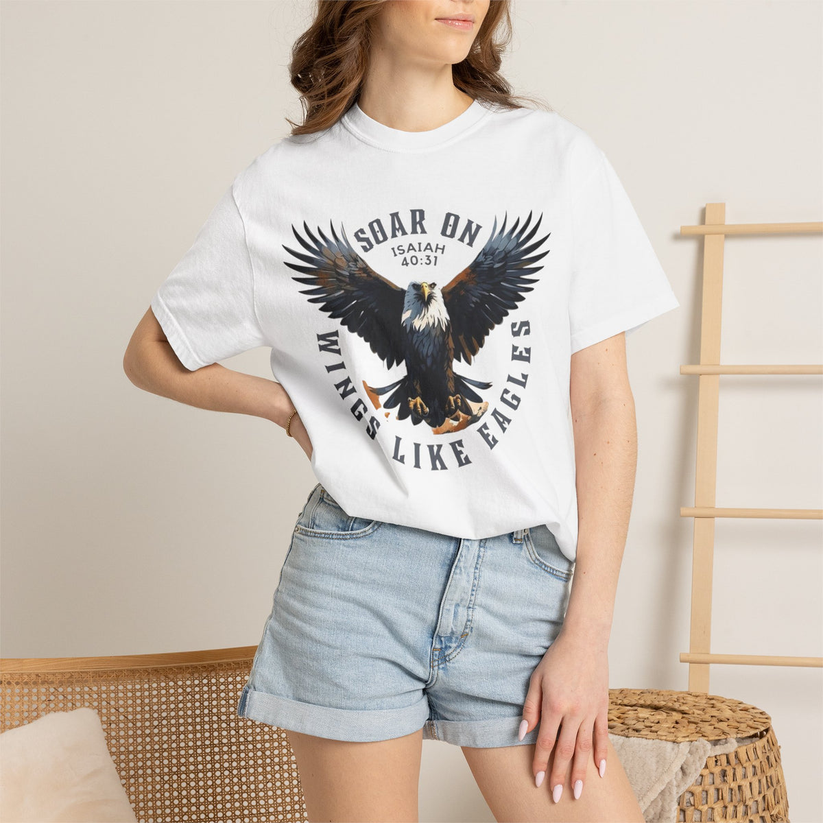 Soar on Wings Like Eagles Christian T-Shirt – Isaiah 40:31