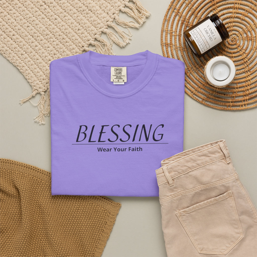 Blessing Faith T-Shirt — "BLESSING" Minimal Christian Tee