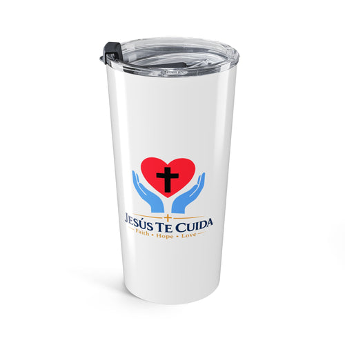 Christian 20oz Tumbler — Jesus Te Cura Faith Hope Love Travel Mug