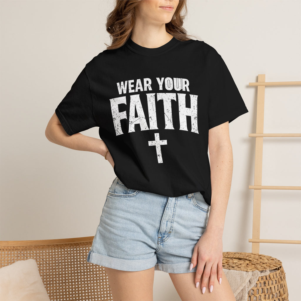 Wear Your Faith T-Shirt — Christian Cross Graphic Tee