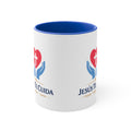 Jesús Te Cuida Faith Mug — Spanish Christian Coffee Mug (Faith • Hope • Love)