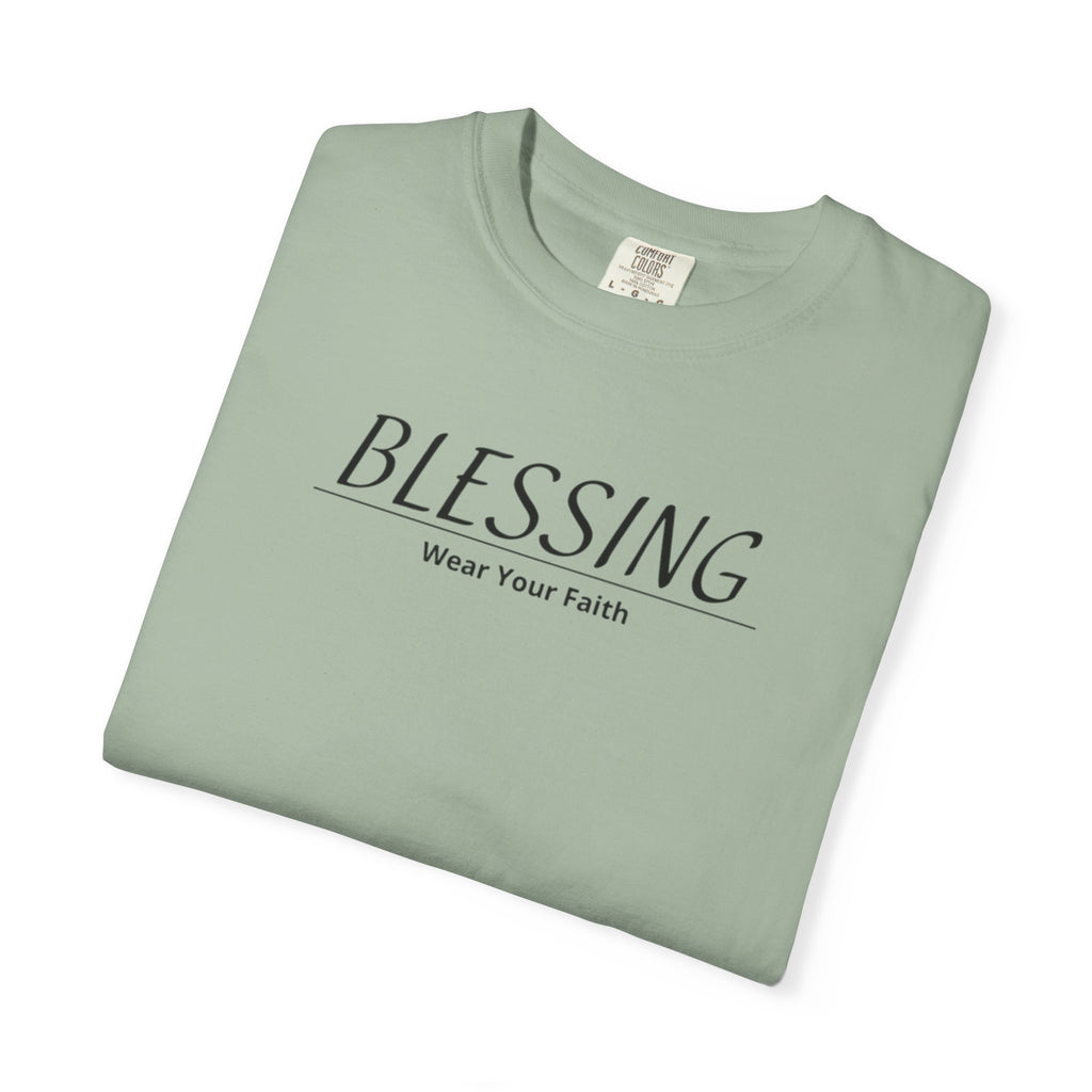 Blessing Faith T-Shirt — "BLESSING" Minimal Christian Tee