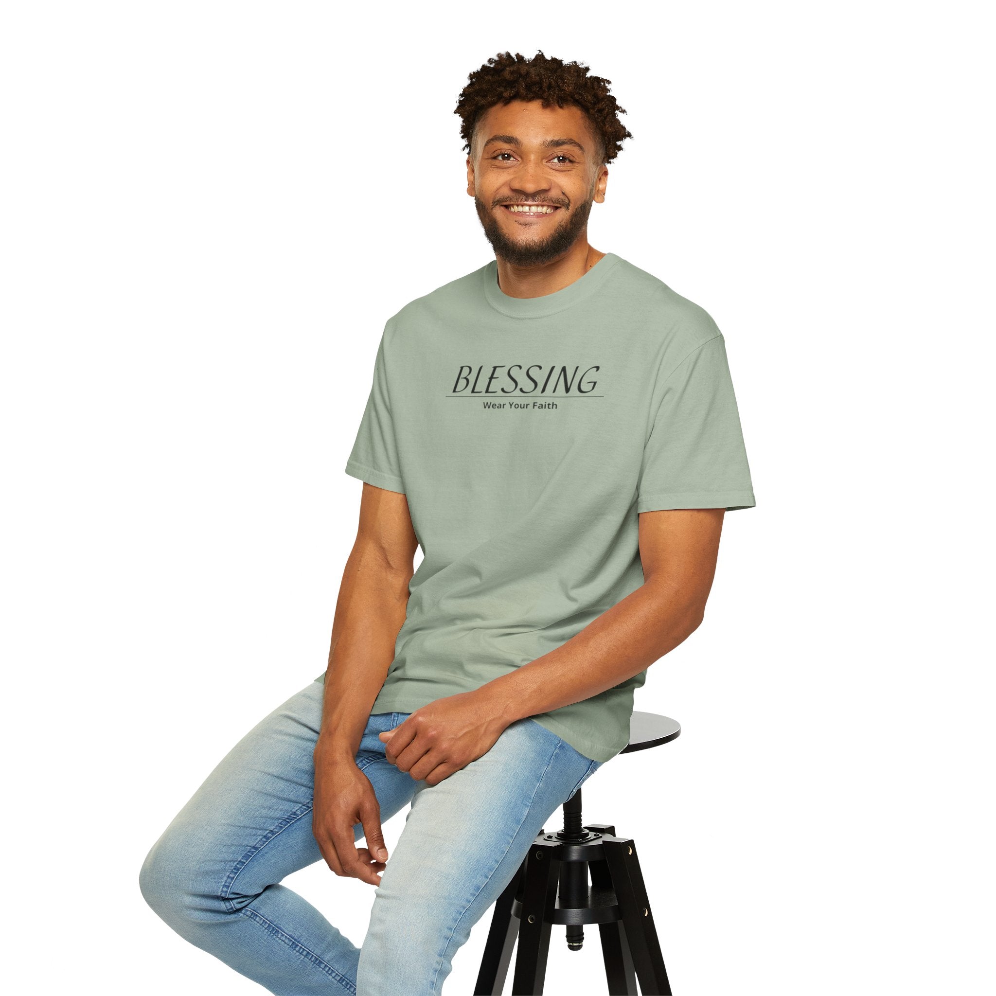 Blessing Faith T-Shirt — "BLESSING" Minimal Christian Tee