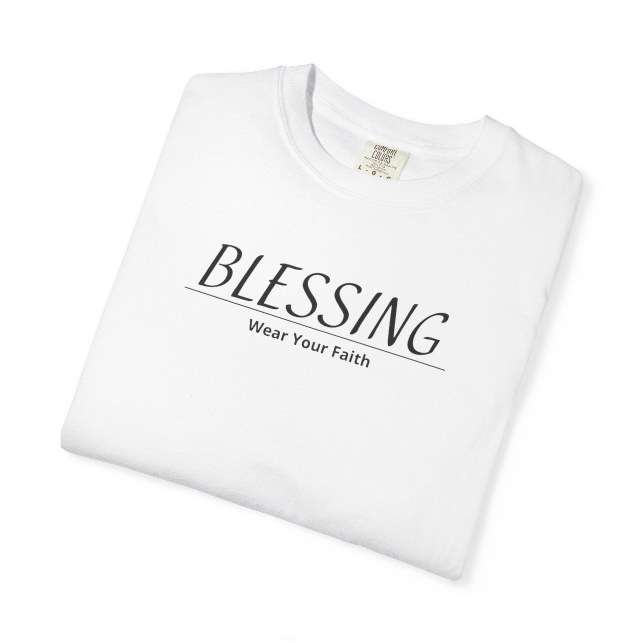 Blessing Faith T-Shirt — "BLESSING" Minimal Christian Tee