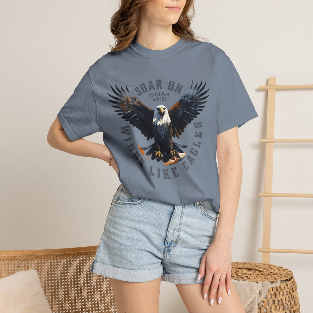 Soar on Wings Like Eagles Christian T-Shirt – Isaiah 40:31