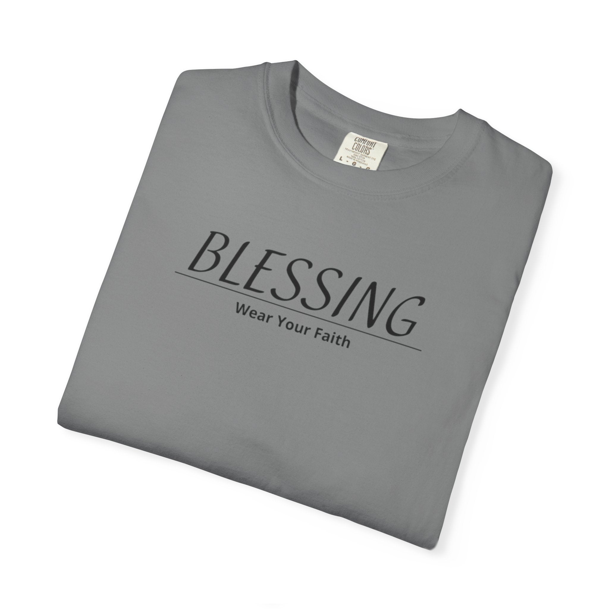 Blessing Faith T-Shirt — "BLESSING" Minimal Christian Tee