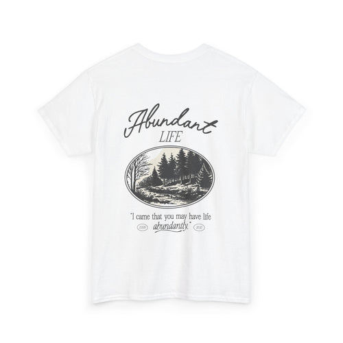 Abundant Life Nature Graphic Tee — Scenic Forest Comfort Shirt