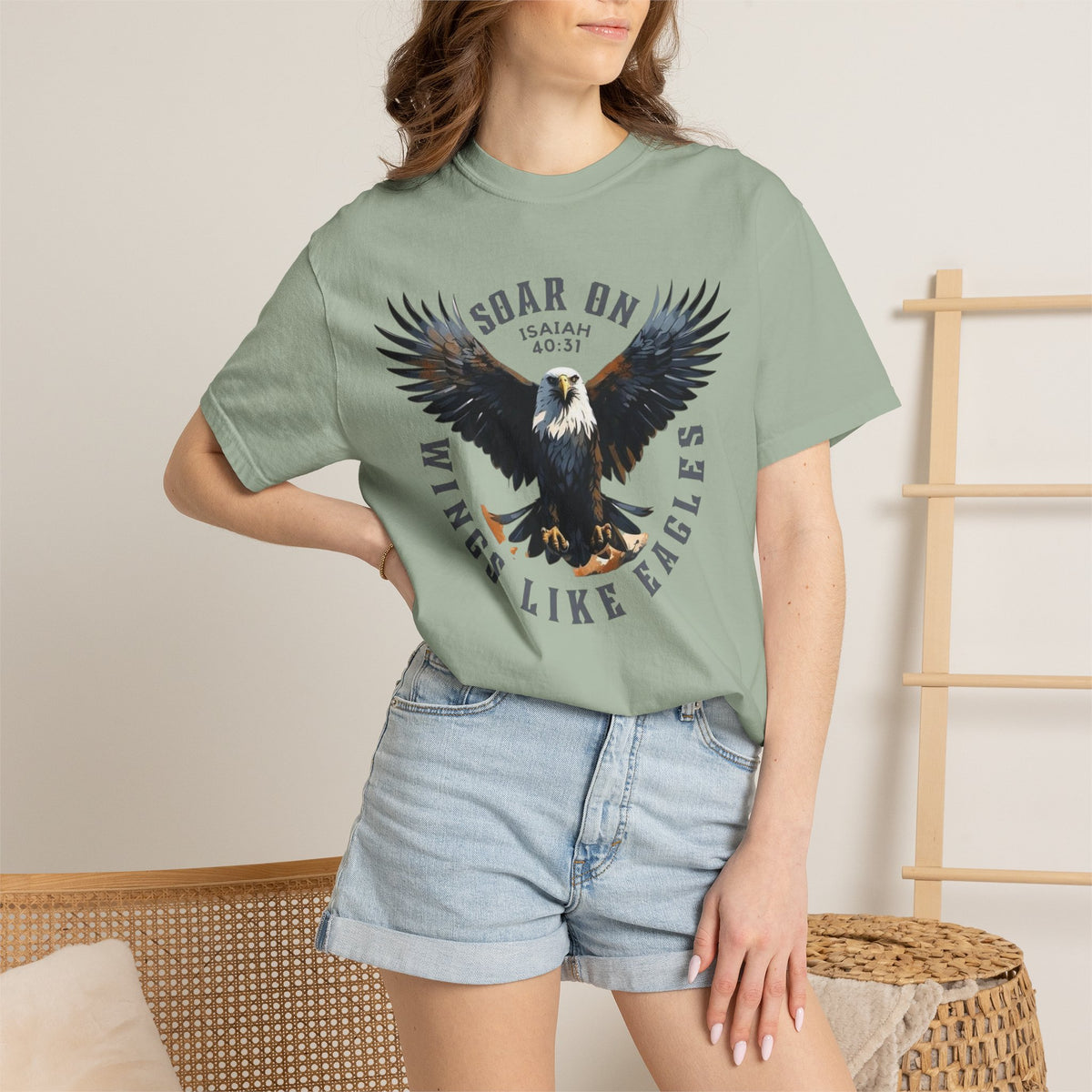 Soar on Wings Like Eagles Christian T-Shirt – Isaiah 40:31