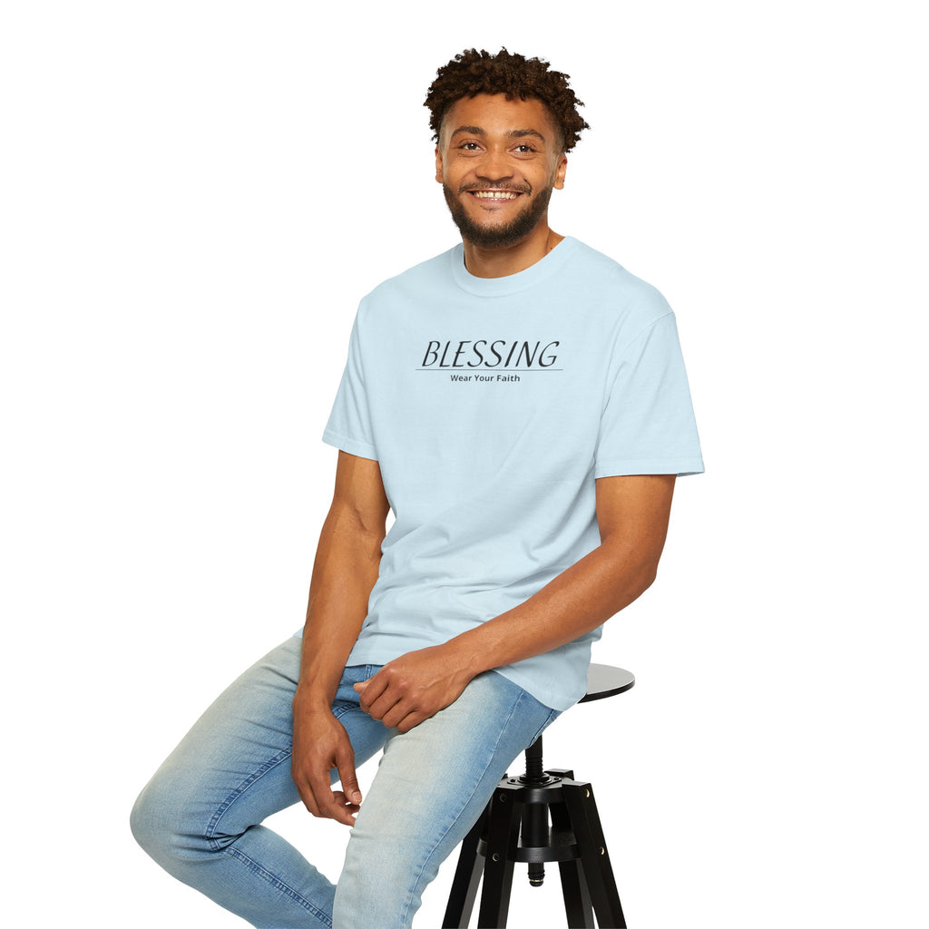 Blessing Faith T-Shirt — "BLESSING" Minimal Christian Tee