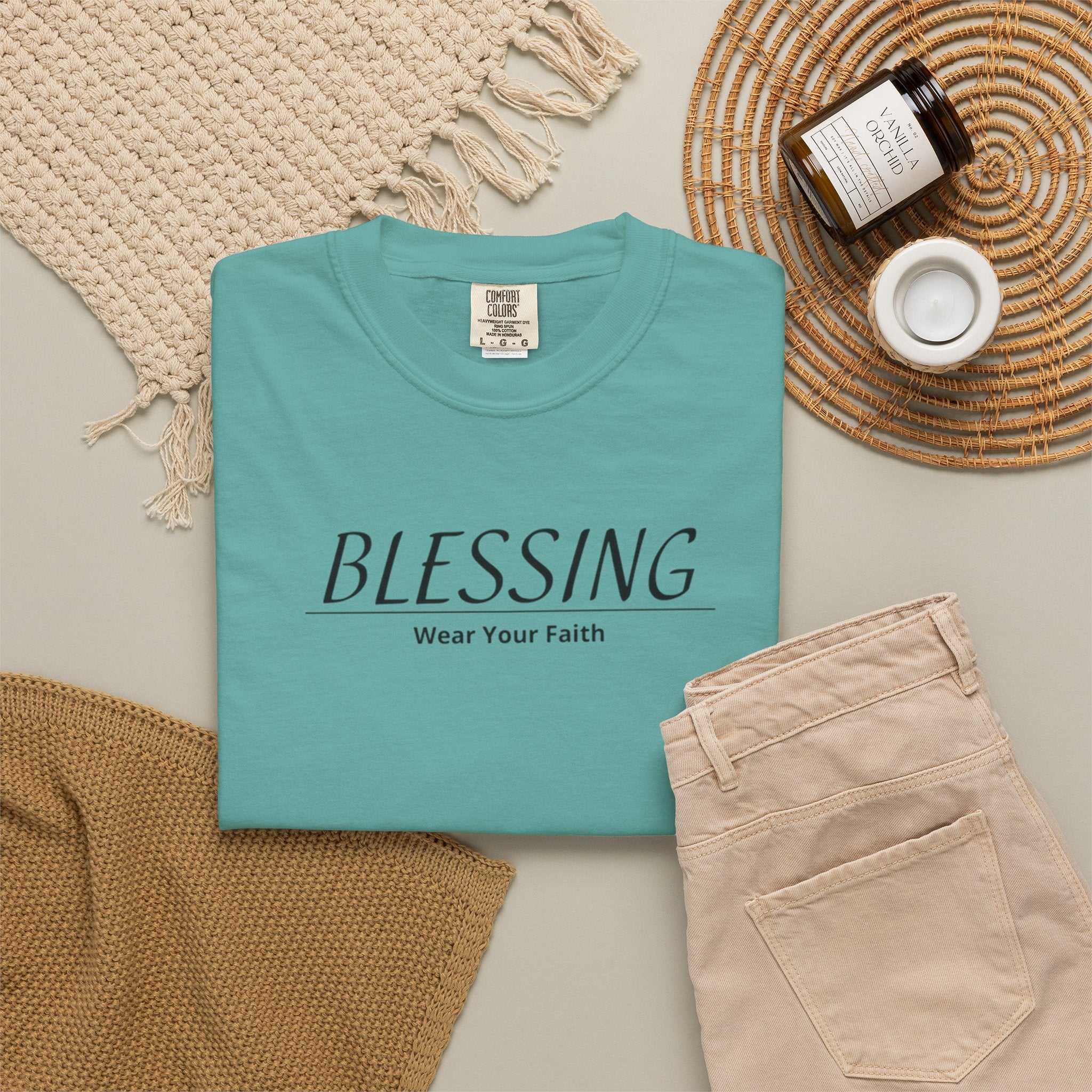 Blessing Faith T-Shirt — "BLESSING" Minimal Christian Tee