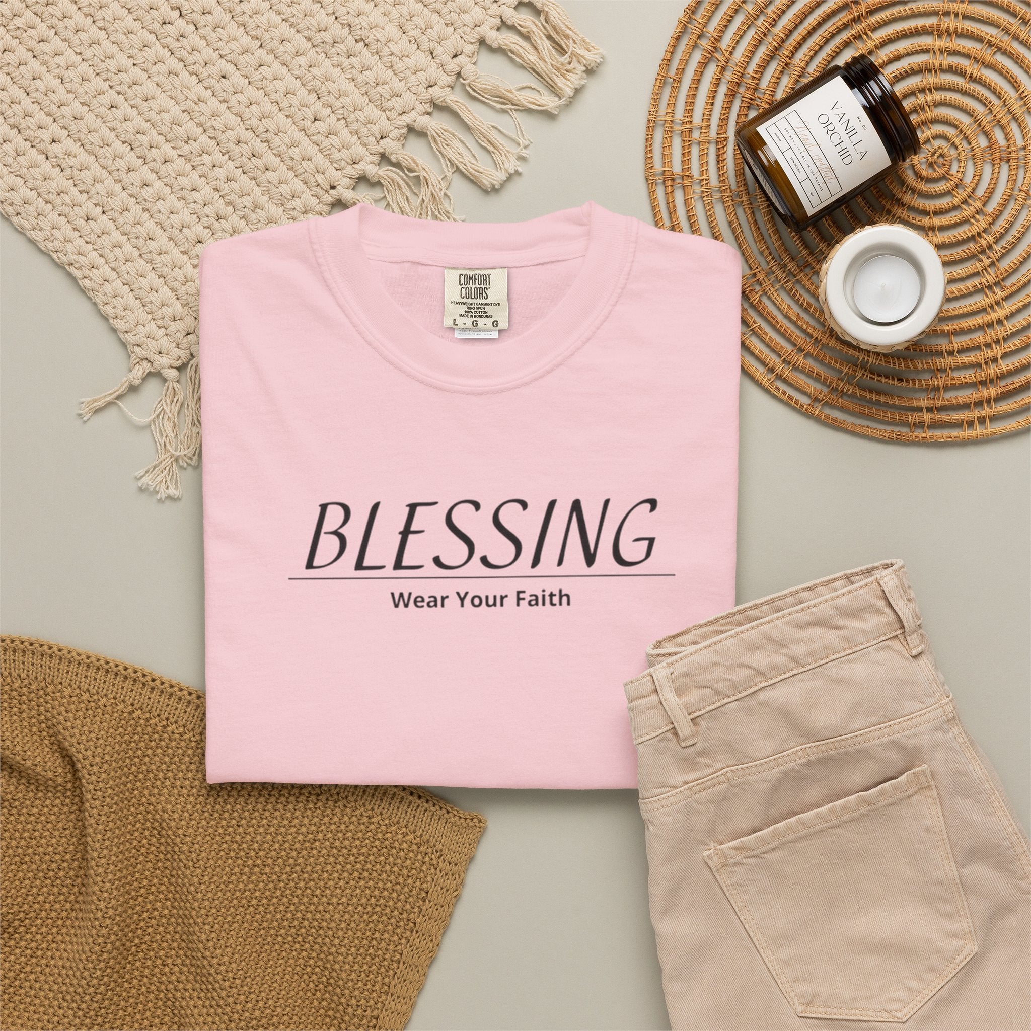 Blessing Faith T-Shirt — "BLESSING" Minimal Christian Tee