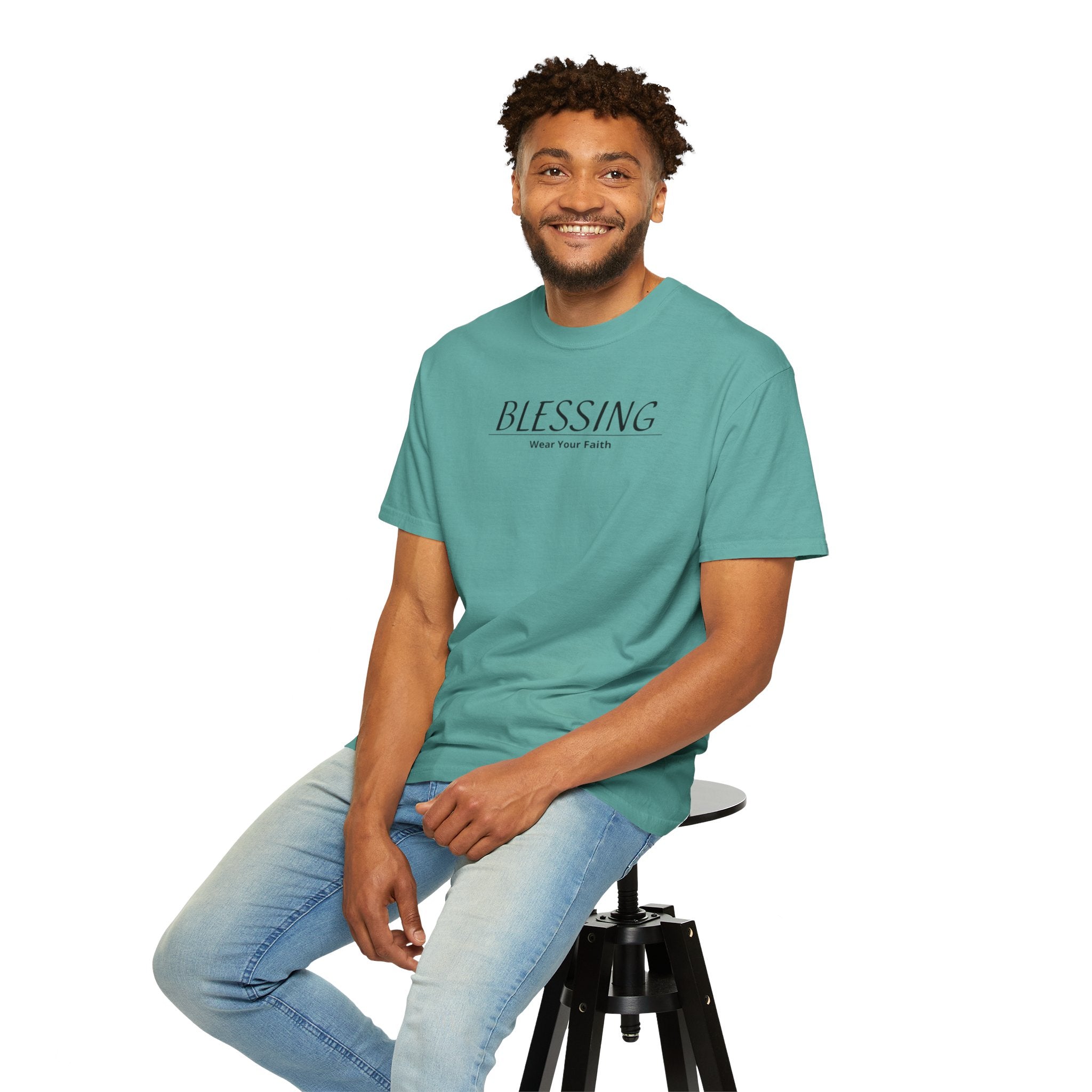 Blessing Faith T-Shirt — "BLESSING" Minimal Christian Tee