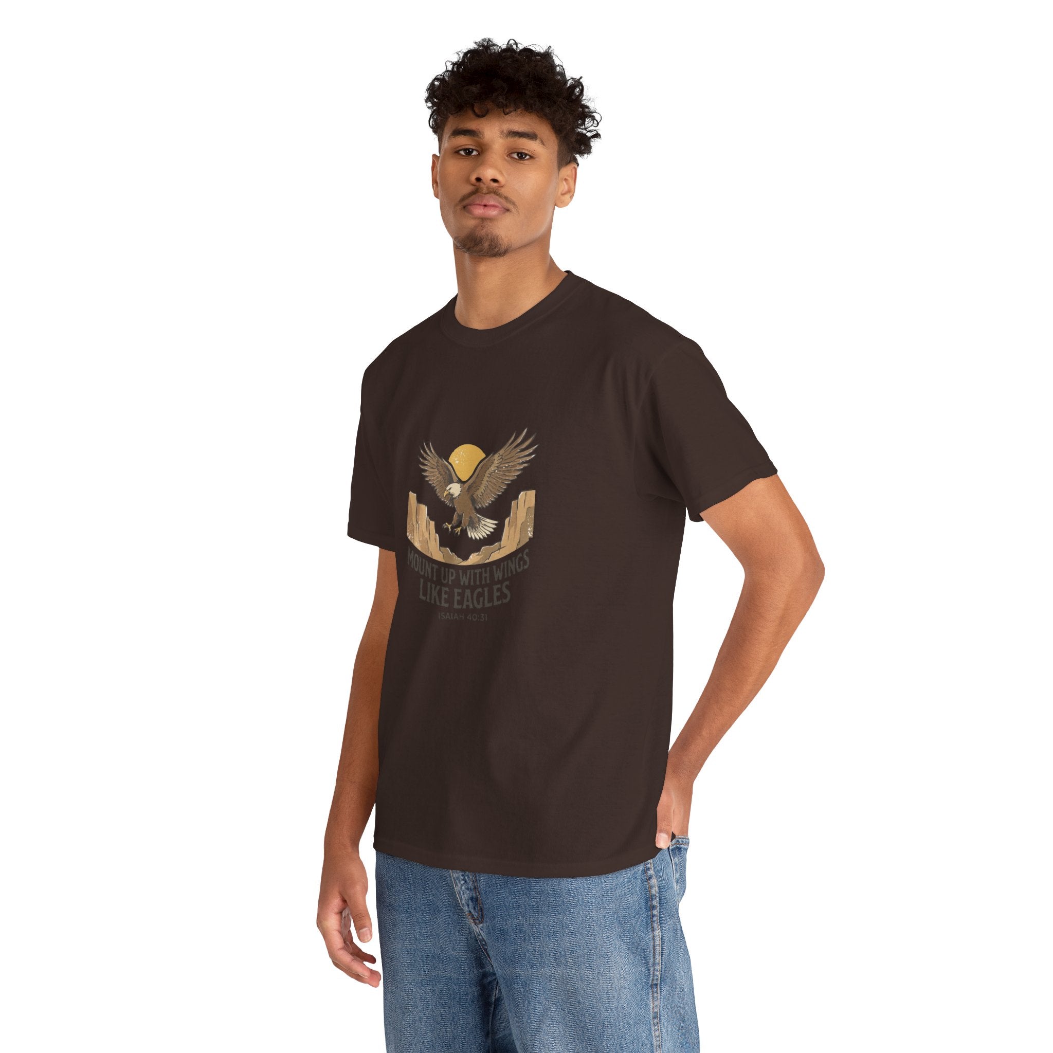 Eagle T-Shirt - "Mount Up With Wings Like Eagles" Inspirational Graphic Tee