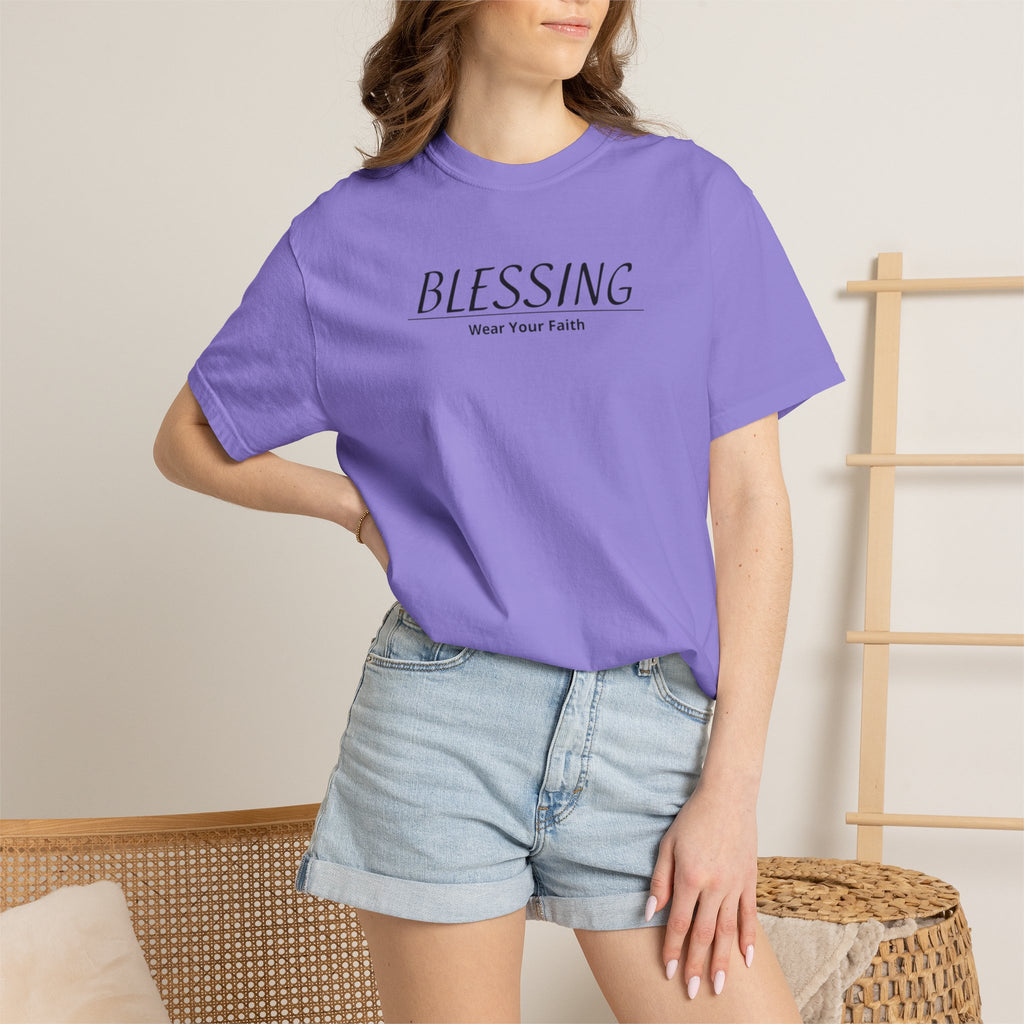 Blessing Faith T-Shirt — "BLESSING" Minimal Christian Tee